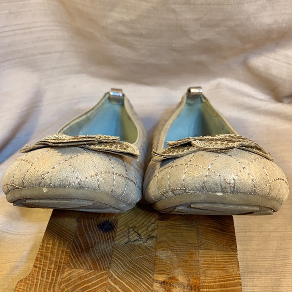 Stuart Weitzman metallic rose gold ballet quilted - Picture 5 of 14